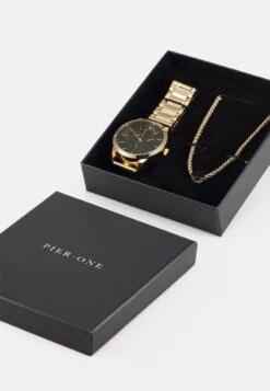 Pier One SET - Uhr - Gold-coloured -Kleidung PierOne Store 259314e335c54499a18a1d7bf0eb6f1e