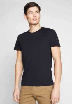 Pier One 2 PACK - T-Shirt Basic - White/dark Blue -Kleidung PierOne Store 29e824f9825c4b58be6620e83ee4ac6b