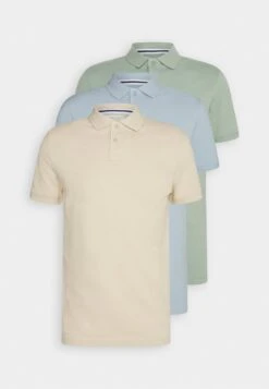 Pier One 3 PACK - Poloshirt - Mint/tan/light Blue -Kleidung PierOne Store 32306465451b49b68887f2f3443fe714