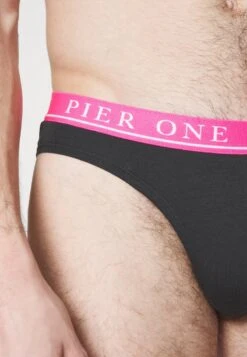 Pier One BRANDED WAISTBAND BRIEFS 3 PACK - Slip - Black -Kleidung PierOne Store 5e810e5c70554e669daddd4114c5752f
