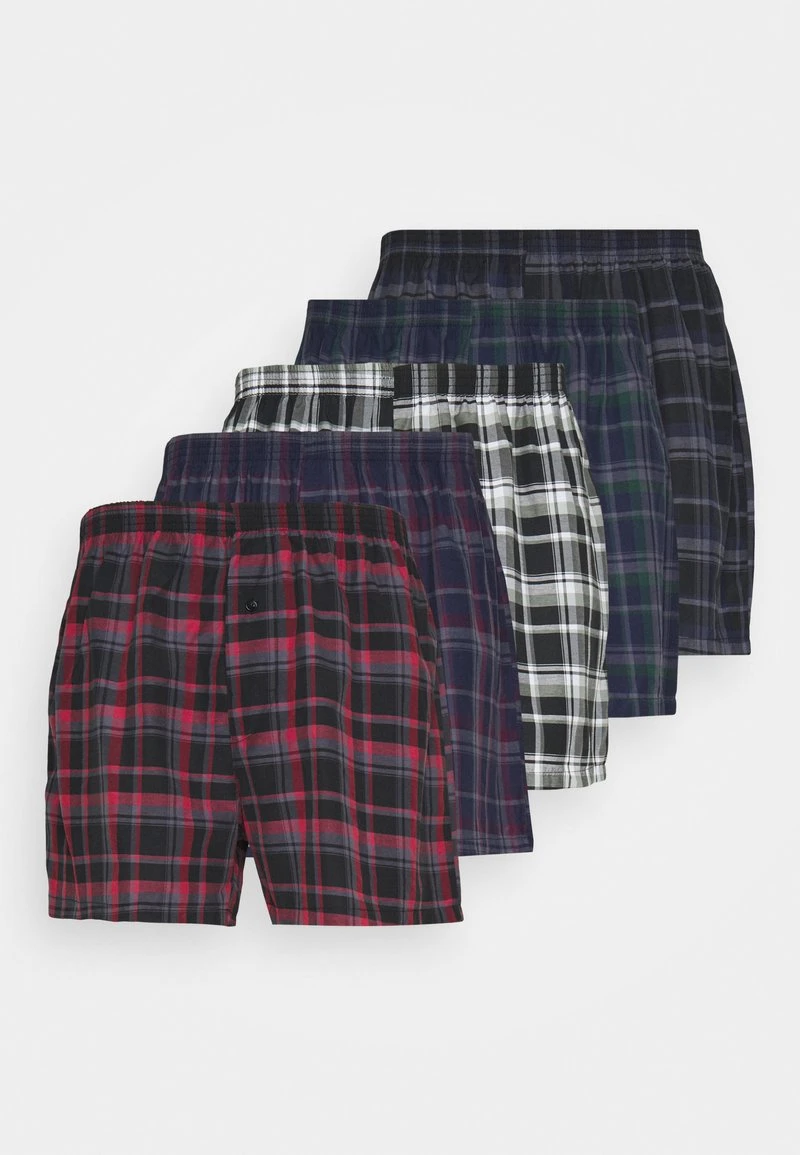 Pier One 5 PACK - Boxershorts - Black /dark Blue /dark Green 1 Pier One 5 PACK - Boxershorts - Black /dark Blue /dark Green