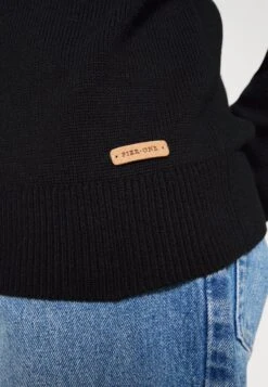 Pier One STRUCTURE BLOCK HIGH COLLAR - Strickjacke - Black -Kleidung PierOne Store 6a3d75ac81f349948e6db8598e9da725