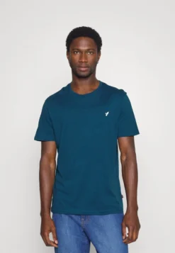 Pier One 5 PACK - T-Shirt Basic - White/blue/stone -Kleidung PierOne Store b839b6722acb4810893aab216141f42b