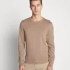 Pier One BASIC CREWNECK - Strickpullover - Mottled Beige