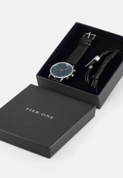 Pier One SET - Uhr - Black -Kleidung PierOne Store e3698392312245d48955706d88c064dc