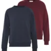 Pier One 2 PACK - Sweatshirt - Dark Blue/bordeaux