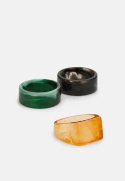 Pier One 3 PACK - Ring - Black/green/orange -Kleidung PierOne Store fa3f2614c06648be9f9108cc78d74ab1